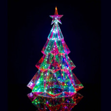 HOLOGRAM ALBERO IRIDESCENTE C/LED RGB CM.50H (2pz)